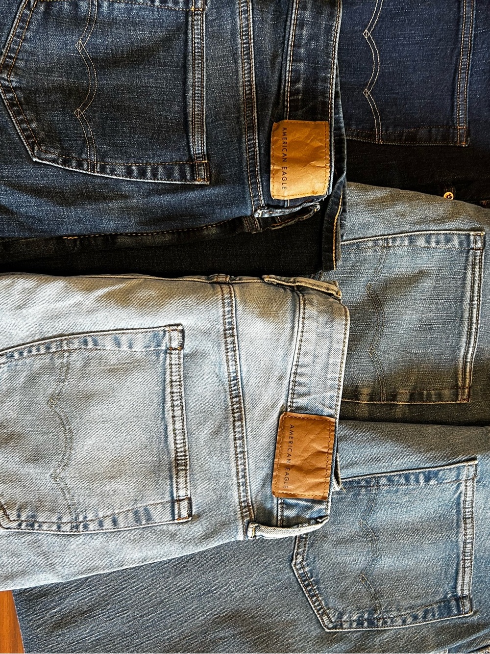 5 pairs of 32x32 American Eagle Outfitters Men’s Airflex+ Jeans - Picture 8 of 11